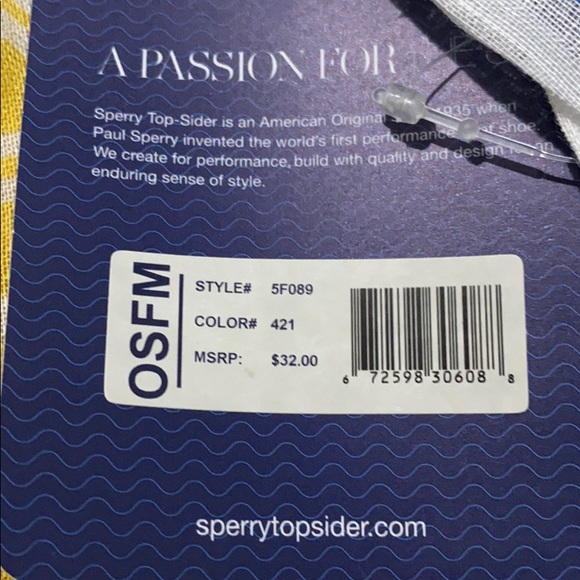 Sperry Lightweight Scarf Blue Yellow - Picture 5 of 5